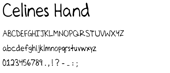 Celines Hand font